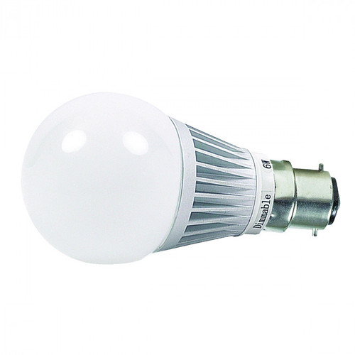 LED B22 Globe 3000K 6W 450lm Dimmable