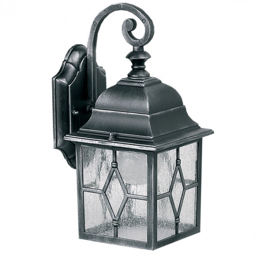 Wall Light Diamond Glass Black E27 60W IP23