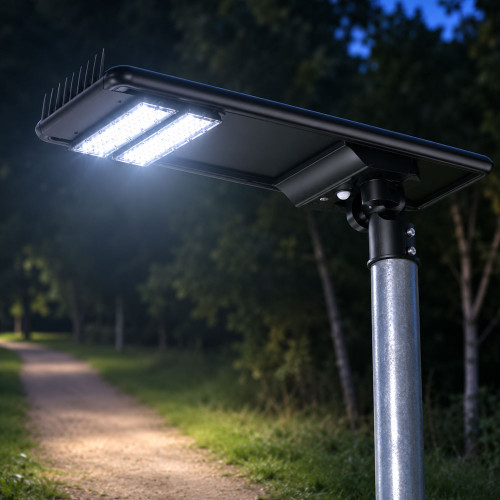 Street Light Solar 240V Hybrid 50W 5000K 10000lm IP66 IK10 Motion Sensor Commercial Grade