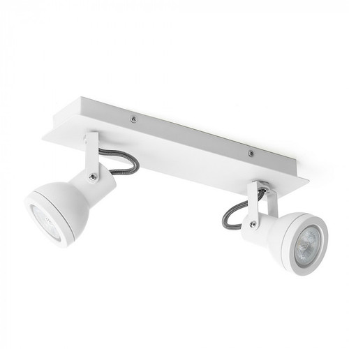 Ceiling Spotlights White 2 Heads 10W Adjustable GU10 28cm