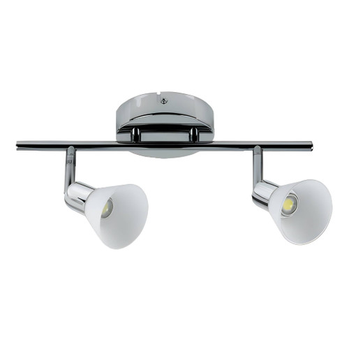 Ceiling Spotlights Chrome Glass 2 Heads 12W 3000K 1056lm Adjustable