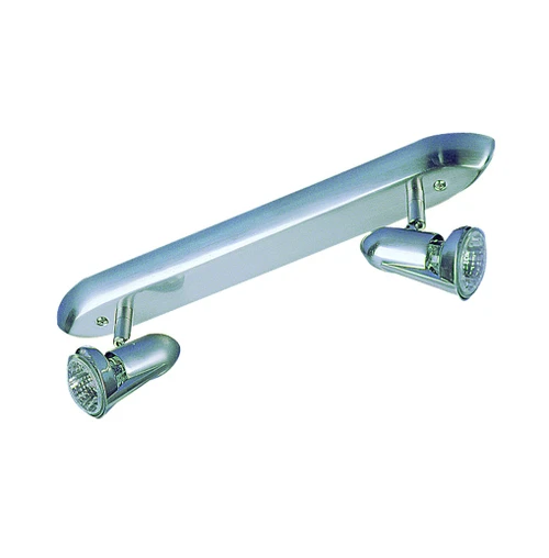 Ceiling Spotlights Satin-Chrome 2 Heads 50W Adjustable GU10 38cm