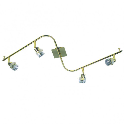 Ceiling Spotlights Brass 4 Heads 50W Adjustable GU10 130cm