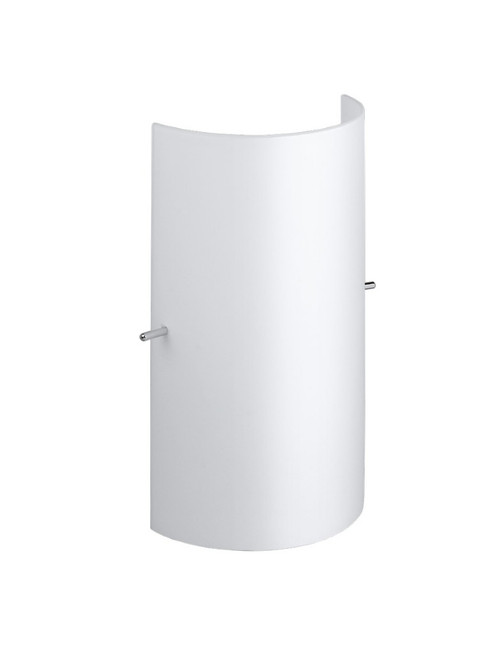 Wall Light White Curve Glass 60W E27 28cm