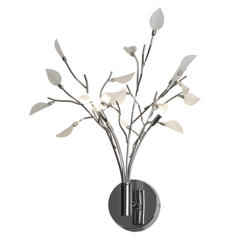 Wall Light Chrome Glass 20W G4 43cm