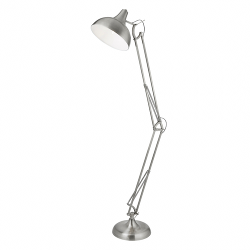 Floor Lamp Chrome Metal 135cm E27 60W