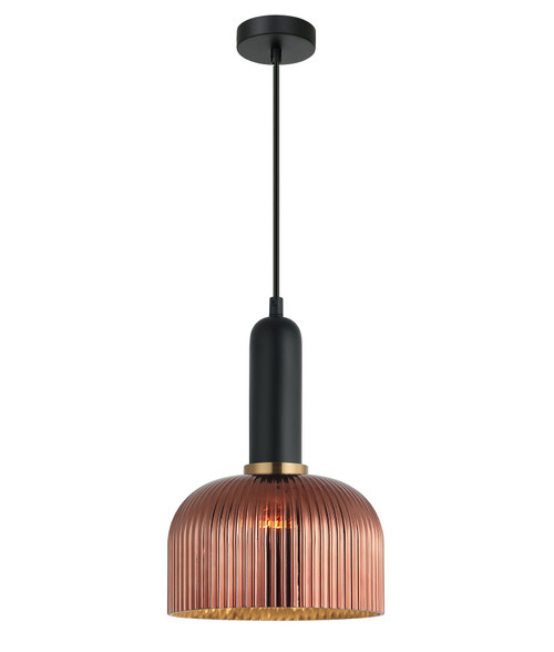 Pendant 20cm Copper Dome Glass E27 72W Adjustable Cord