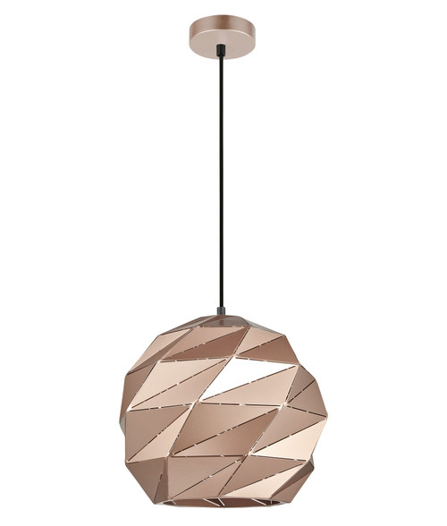 Pendant Light 32cm Rose Gold Geometric E27 72W Adjustable Cord