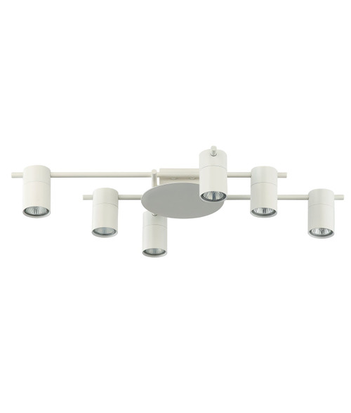 Ceiling Spotlights White 6 Heads 35W Adjustable GU10 IP20 72cm