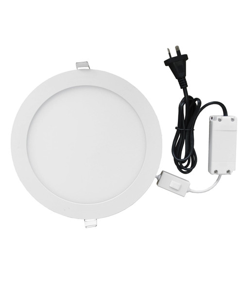 LED Downlight Round 18W 1550lm Tri-CCT Dimmable IP40 Recessed 22cm White