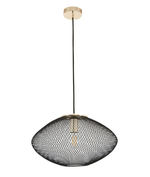 Pendant Light 60cm Black Stainless-Steel E27 60W Adjustable Cord