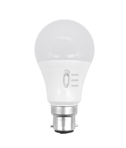 LED Globe A60 B22 Tri-CCT 10W 930lm Frosted Dimmable