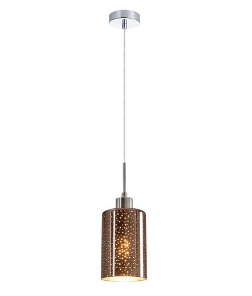 Pendant Light 12cm Rose Gold Dotted Glass E27 72W Adjustable Cord