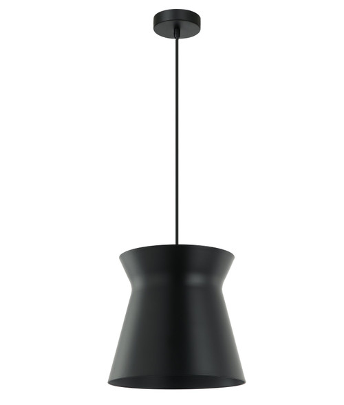 Pendant Light 25cm Black Iron E27 72W Adjustable Cord