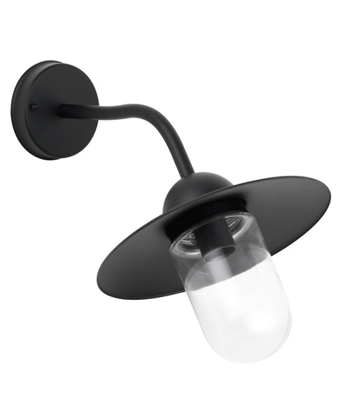 Wall Light Black 35cm Industrial E27 60W IP54 240V