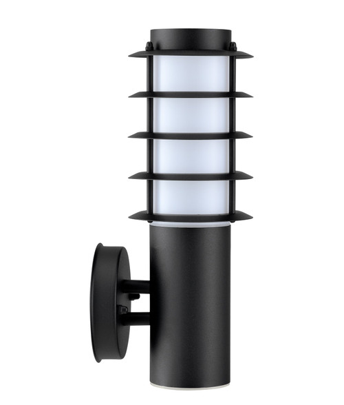 Wall Light Black Stainless Steel 34cm E27 18W IP44 240V