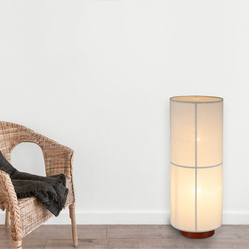Floor Lamp White Linen 83cm E27 60W