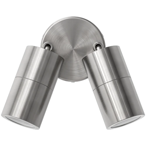 Wall Spotlight Stainless Steel Twin GU10 35W IP65 240V