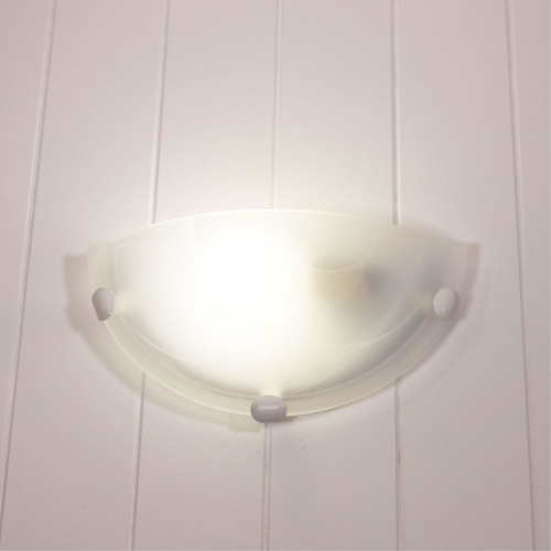Suave 30cm Uplighter Alabaster/ White