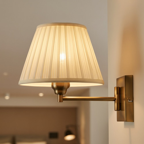 Wall Light with Swing Arm Antique Brass