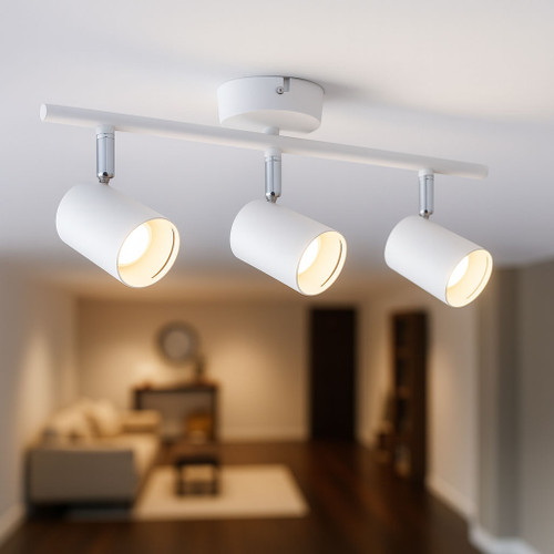 3 Light Spotlight GU10 Matt White O301