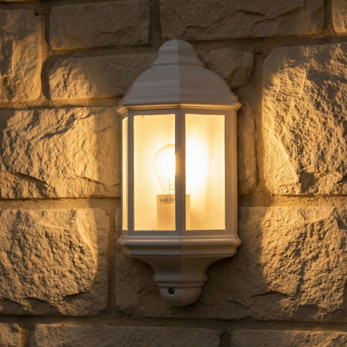 Victorian Flush Wall Light White