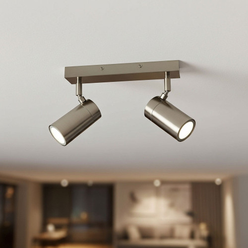 2 Light Spotlight GU10 IP44 Stainless Steel O200