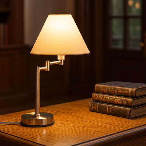 Brushed Chrome Cage Touch Lamp