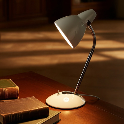 White Desk Lamp Adjustable 60W