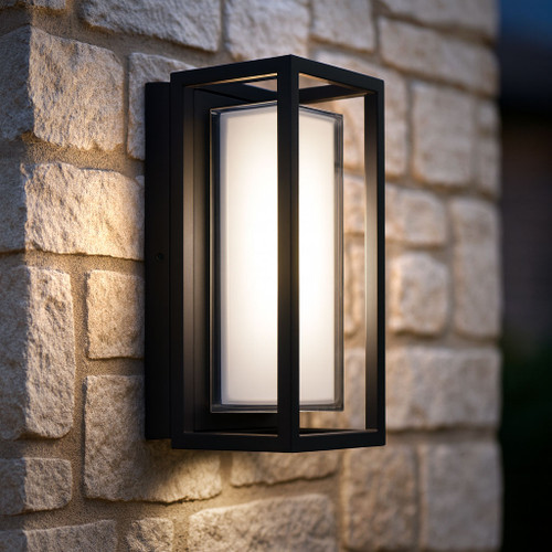 Period Exterior LED Wall Light Bunker Design, Rectangular