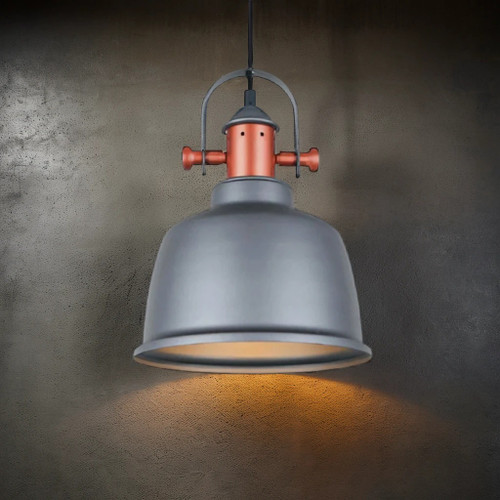 Industrial Pendant Copper and Gray