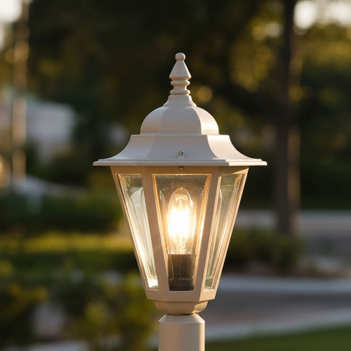 Colonial Post Top Beige Finish B22 Made In Italy