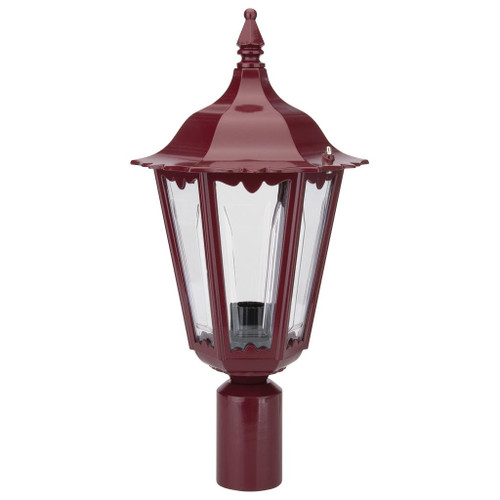 Chester Post Top Light - Burgundy Finish / B22