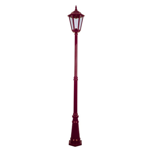 Chester Large Single Head Tall Post Light - Burgundy / B22