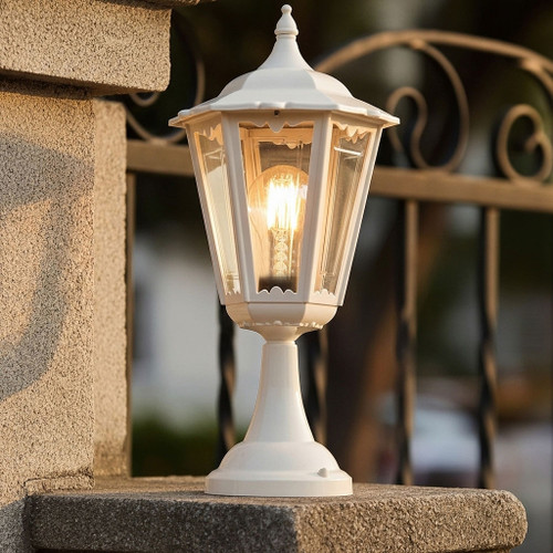 Baroque Large Pillar Mount Light Beige Finish B22 Made In Italy