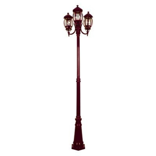 Period 3 Head Curved Arm Tall Post - Burgundy B22 Made In Italy