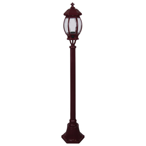 Vienna Single Head Short Post Light - Burgundy Finish / B22