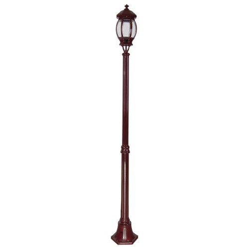 Vienna Single Head Medium Post Light - Burgundy Finish / B22