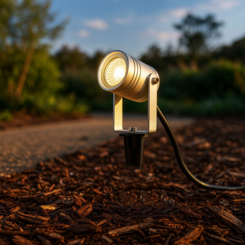 Marine Grade Aluminium Spike Light 12V MR16 Adjustable 6W IP65 28cm