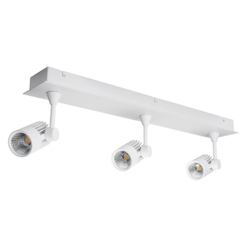 Triple LED Bar Spotlight - White Finish / Warm White LED