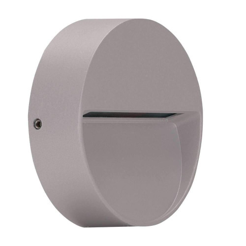 Round 3W LED Steplight Silver Finish / Warm White LED