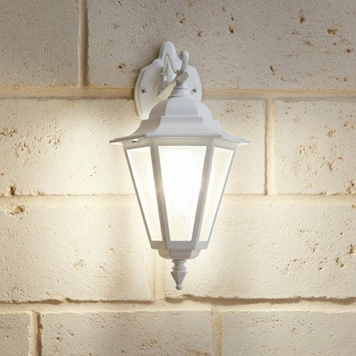 Colonial Downward Wall Light White Finish / B22