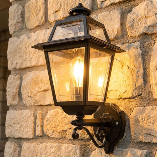 Neoclassic Upward Wall Light Black Finish / B22