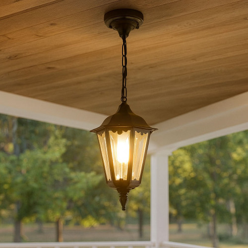 Baroque Pendant Light Black B22