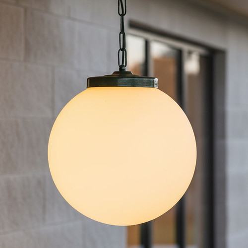 Contemporary 30cm Sphere Pendant Green Finish E27