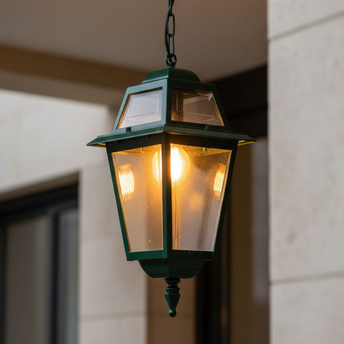 Neoclassic Pendant Light Green Finish B22