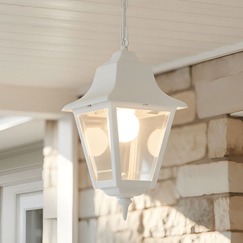 Victorian Pendant Light White Finish B22