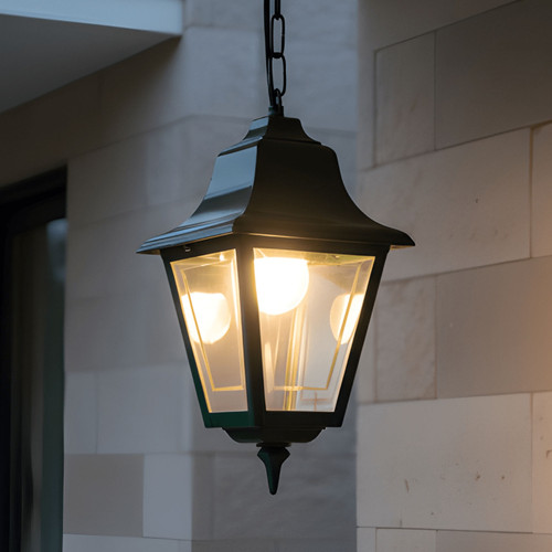 Victorian Pendant Light Green Finish B22