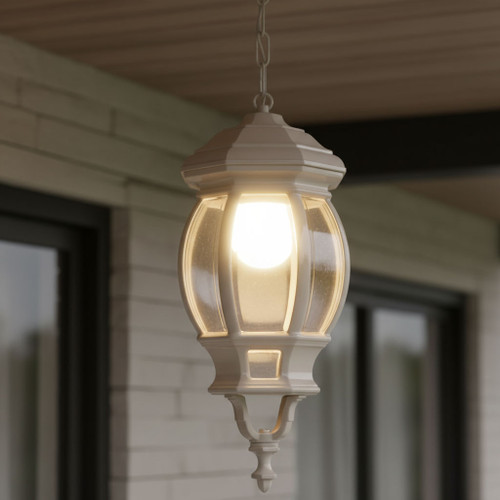 Period Large Pendant Light Beige Finish B22