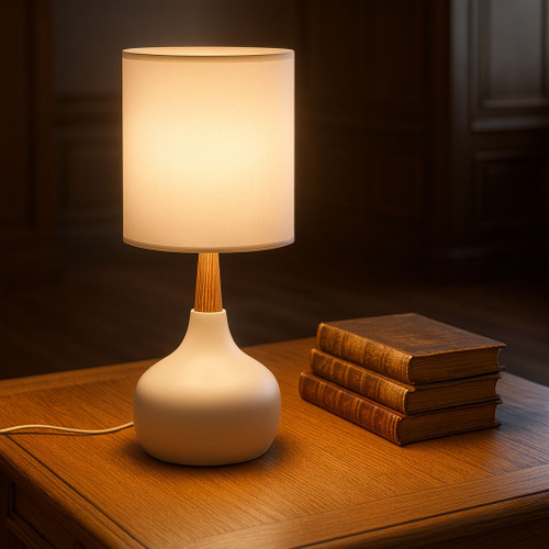 White Global Touch Lamp Complete